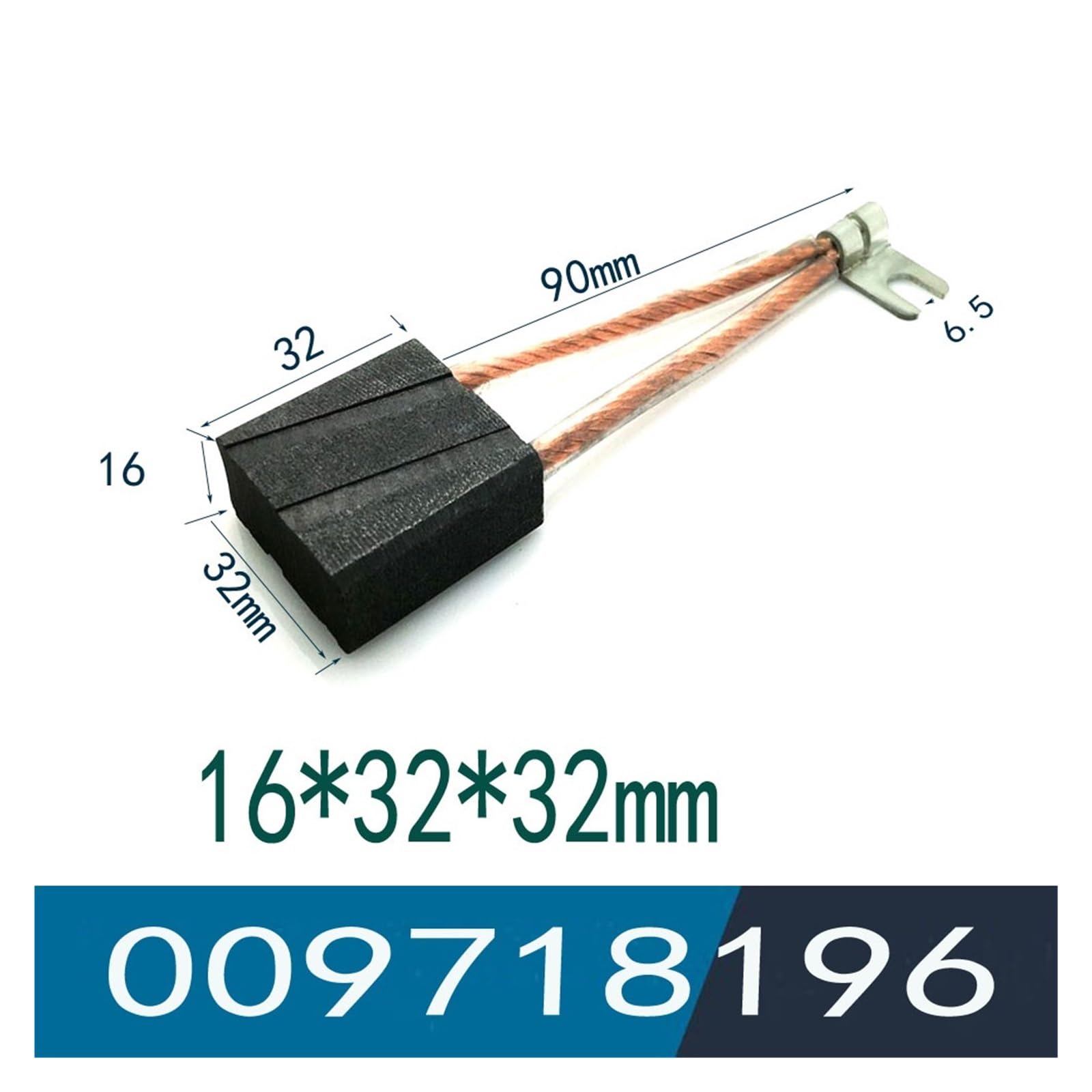 0009718189 Szczotki węglowe do silnika napędowego 10x40x32mm, 12,5x32x32mm, 16x32x32mm, pasuje do 335E14E16E18(16X32X32mm 8pcs)