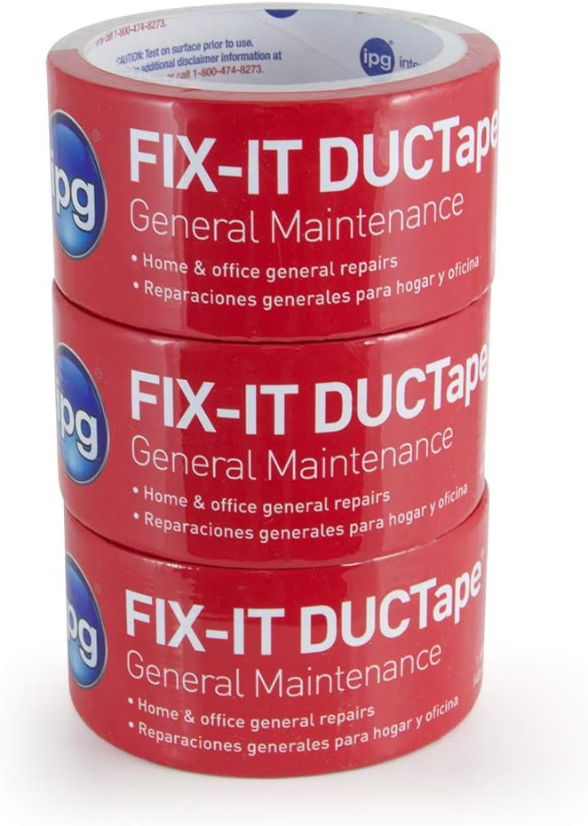 IPG Fix-It DUCTape, General Maintenance Duct Tape, 1.88" x 10 yd, Silver (Single Roll)