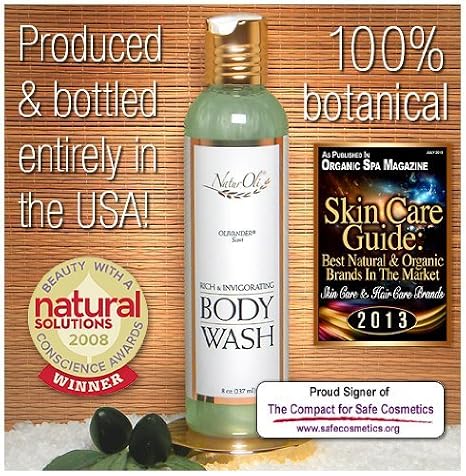NaturOli Rich & Invigorating Body Wash - 8oz - Award winning formula! Natural unisex scent - Sulfate & Gluten free! - Made in USA!