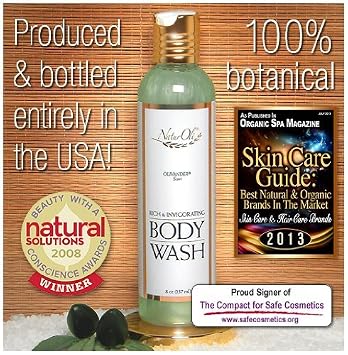 NaturOli Rich & Invigorating Body Wash - 8oz - Award winning formula! Natural unisex scent - Sulfate & Gluten free! - Made in USA!