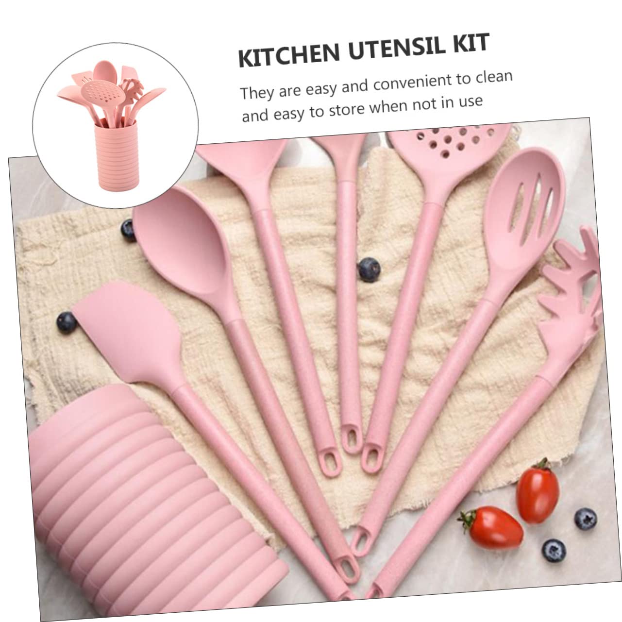 ABOOFAN Spatules Silicone Cuisine Ustensiles Silicone Ustensiles Cuisine Avec Seau