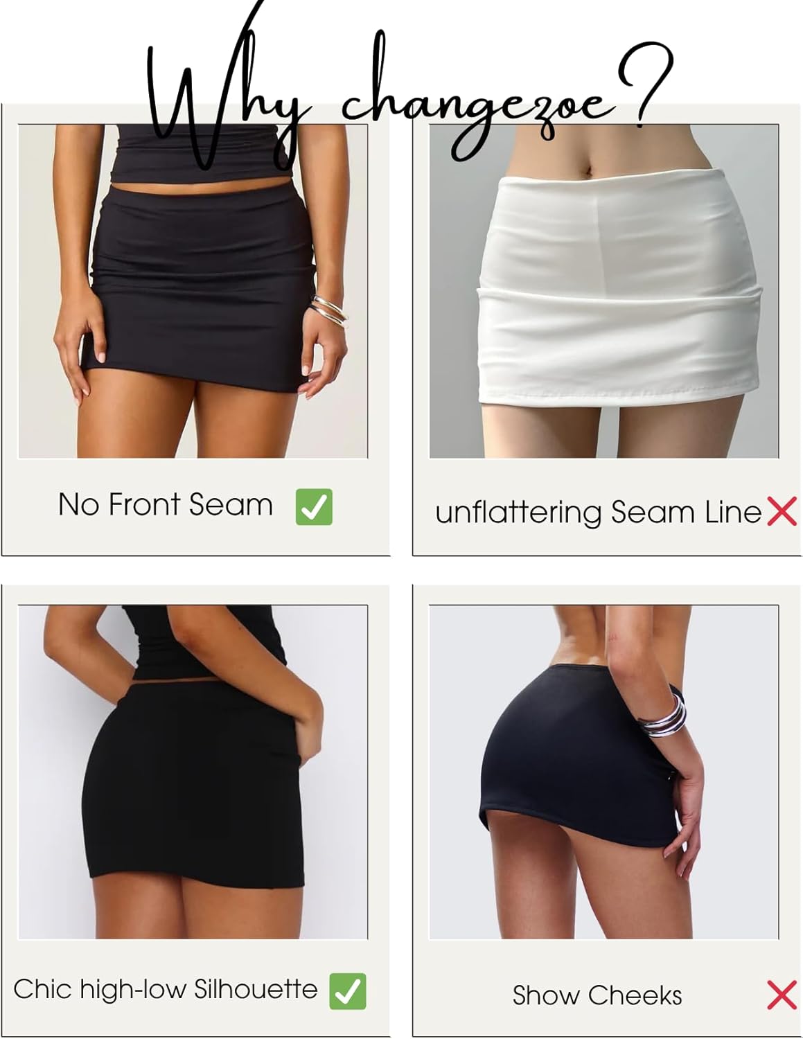 Women's Mini Skorts Mid-Low Rise Mini Skirt with Shorts Side Slit Stretchy Sexy Y2K Going Out Skirts - Image 4