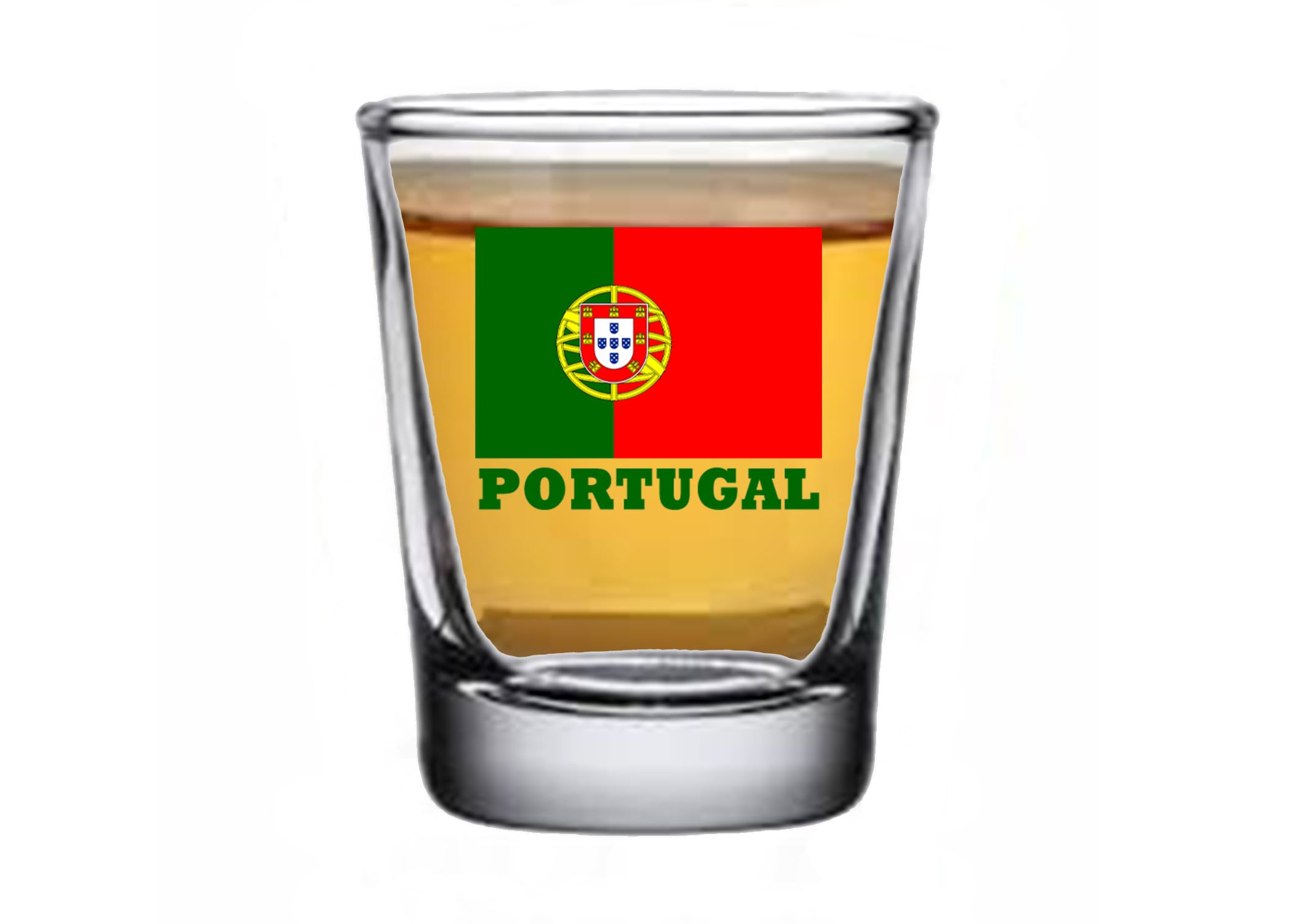 Rogue River Tactical Portugal Flag Outline Shot Glass Gift For Portuguese