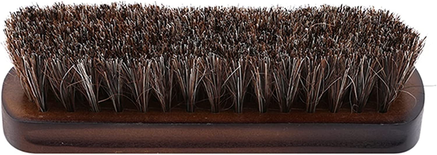 Cepillo for Zapatos, Limpieza del hogar Cepillo for Zapatos de Crin Multifuncional Mango de Madera Pulida Cepillo for Botas Suaves de Cuero Natural