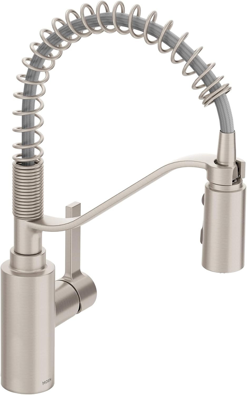 Moen Genta LX Spring Faucet with Power Boost, Modern Kitchen Faucet with One-Handle, Pre-Rinse, Easy Installation, Spot Resist Stainless, 5926SRS