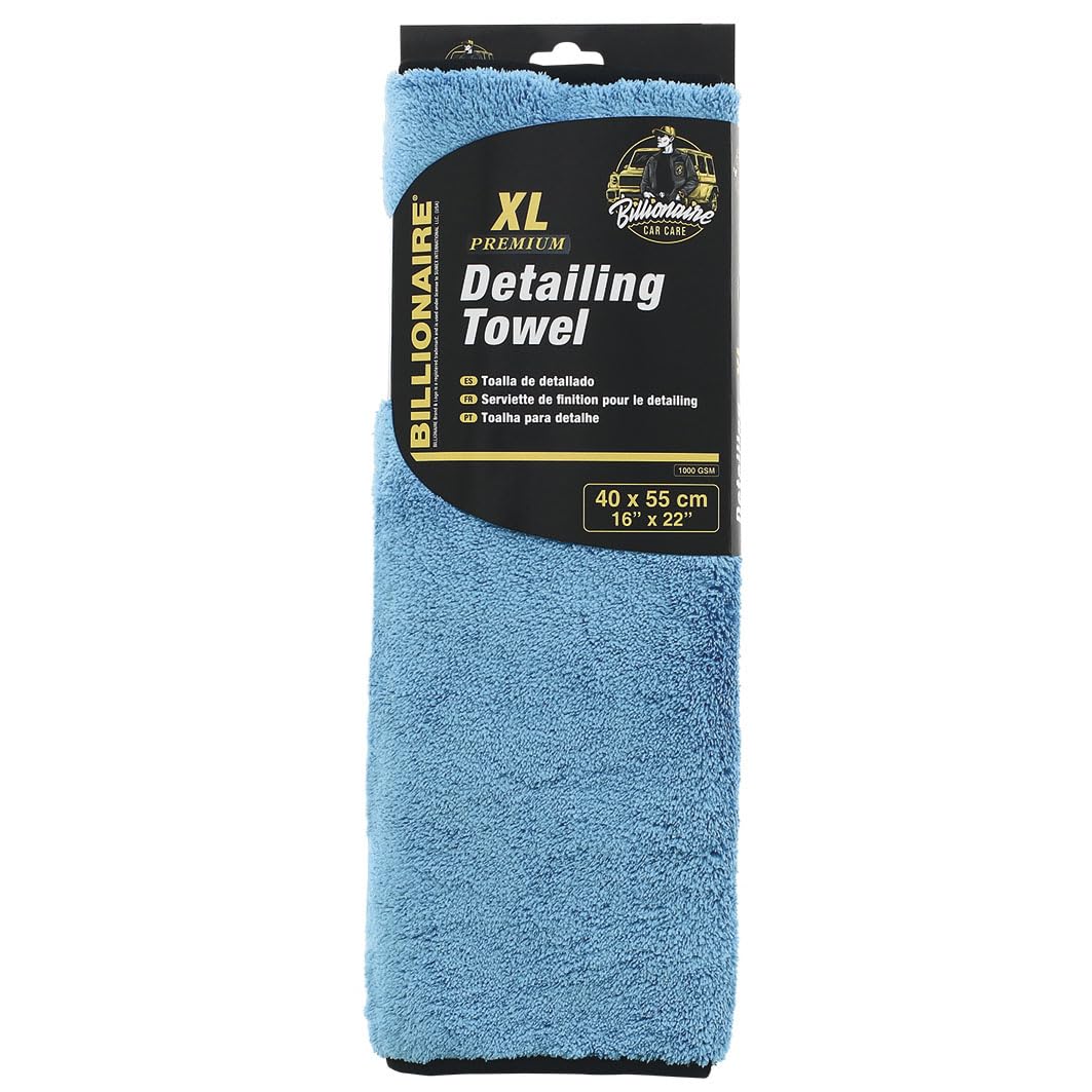SUMEX Billionaire Detailing Finish Towel Premium XL 1000 gsm Large Detail Cloth 40 x 55 cm Ideal for Caring for Your Car Blue