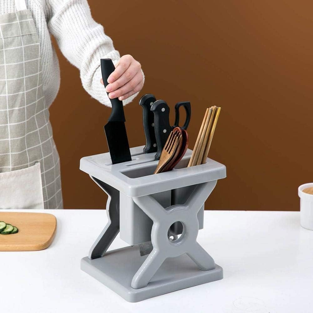 Plastic Block Stand Holder Tableware Storage Box Case Chopsticks Forks Drain Rack Kitchen Tools