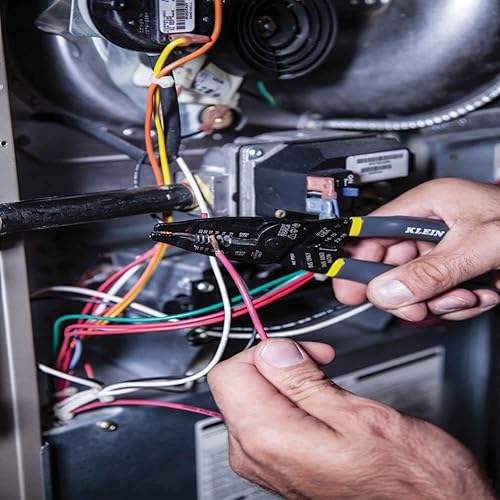 Miniatura 6 de Klein Tools 1009 Multi herramienta, pelacables, herramienta de prensado, cortador de alambre, herramienta multiusos para electricista de punta larga