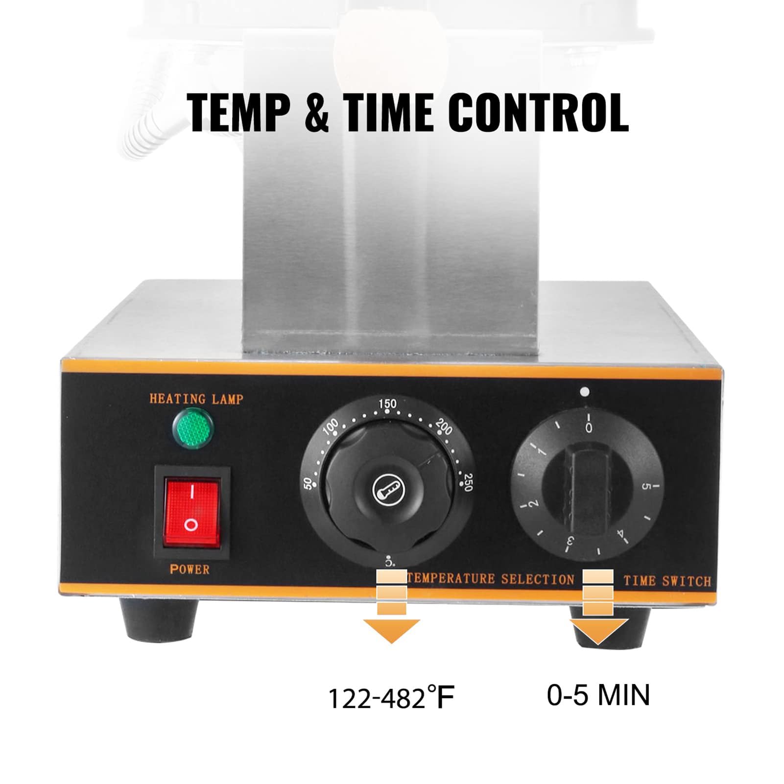 Maquina De Gofres Gofrera Profesional Waffle Bubbles,Sarten Gofres Girario 180 Grado,Ajuste de Temperatura 50-250℃,Gofrera Eléctrica 3-5min de Horneado Uniforme(Size:Cabeza única)