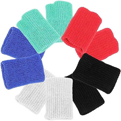 VICASKY 10pcs Ethereal Drum Finger Sleeves Soft Finger Protectors for Percussion Instruments Scratch Resistant Tips for Knocking Drumming
