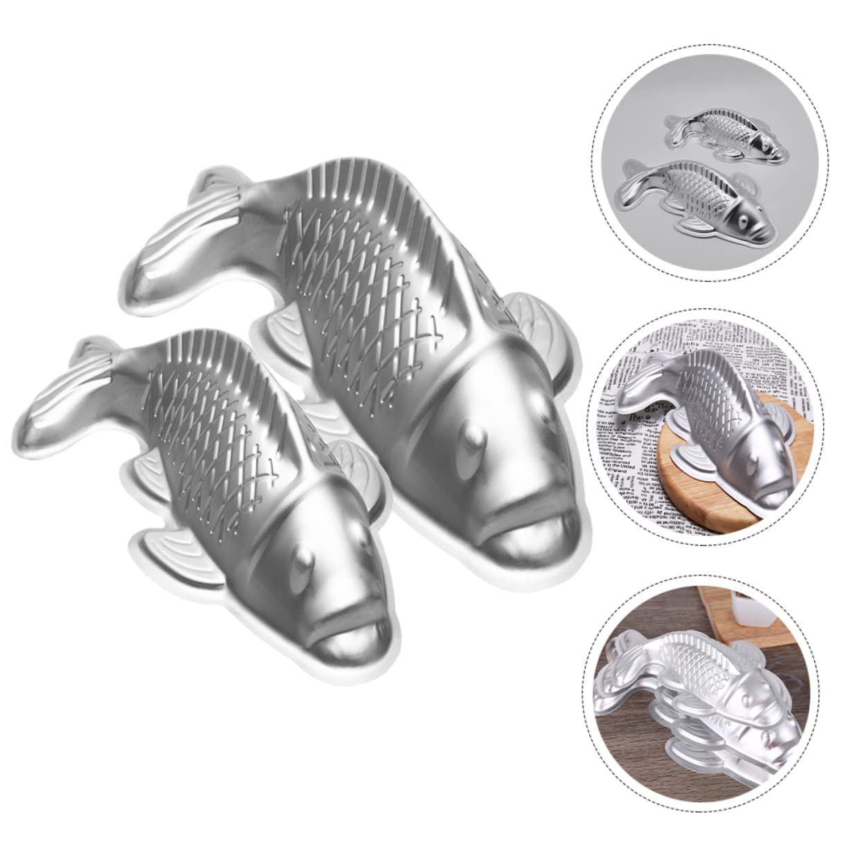 Gatuida 2 Sätze Schokolade Diy Formen Geformt Backform Pfanne Kuchenform Backen Kuchenformen Set Kuchenform Set Aluminiumkuchenformen Reiskuchen Schimmeln Silver 2 Stücke * 2