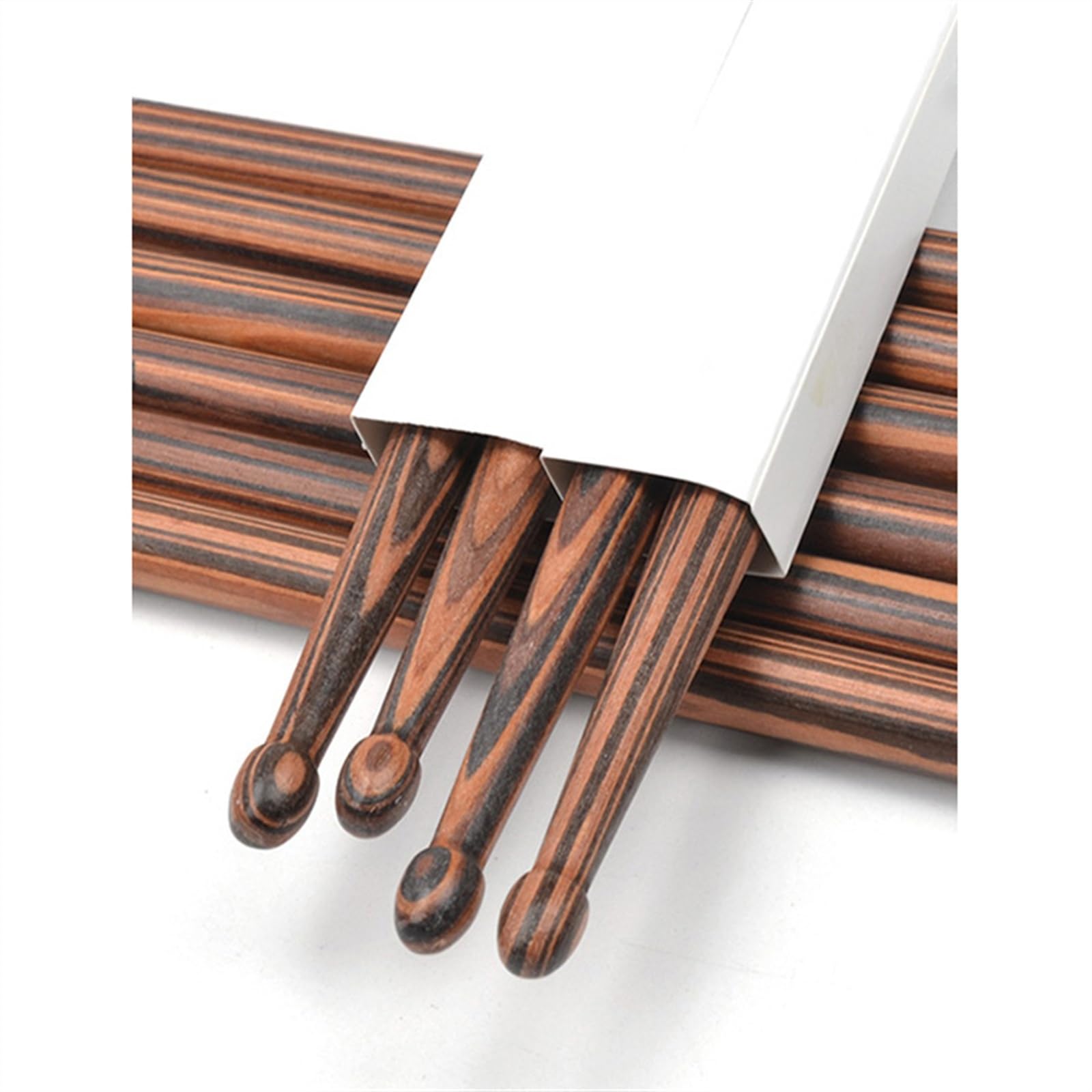 1 Paio Di Bacchette Per Batteria In Legno Massello, 5A/7A, Bacchette Per Batteria In Legno Zebrato, Per Esercitazioni, Per Batteria Jazz. Set Bacchette per Batteria (Color : 7A)