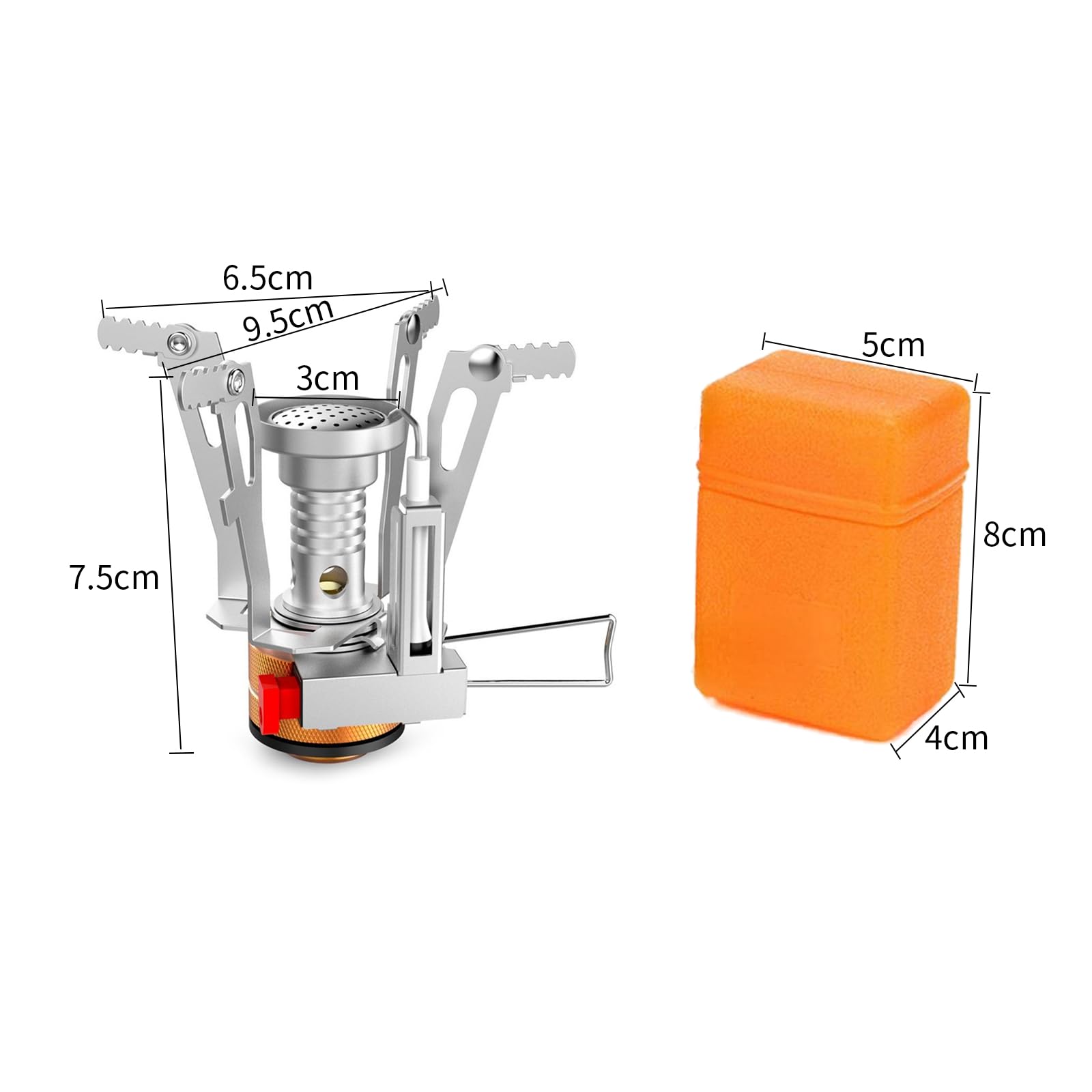 Mini fornello a gas 3000 W per esterni, con accensione piezoelettrica, portatile e compatto, bruciatore a gas per campeggio, trekking, picnic, con scatola per il trasporto