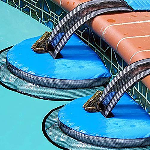 ALLADINBOX 2 Pack Animal Saving Escape Ramp for Pool, Floating Ramp Rescues, Frog Log Pad, Pool Animal Saver, Pool & Spa Accessories & Tools, Saving Critters, Frogs, Toads Animal Mice, Birds, Blue