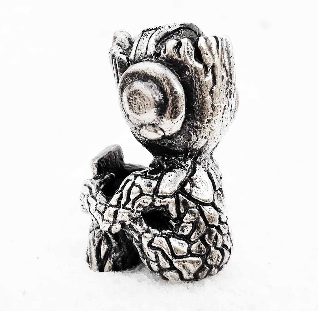 СooB EDC Paracord Bead, Knife Lanyard Bead, Pendant Groot. Metal Hand-Casted Paracord Beads Pendants for Paracord Knives Lanyards 1Pcs/Lot