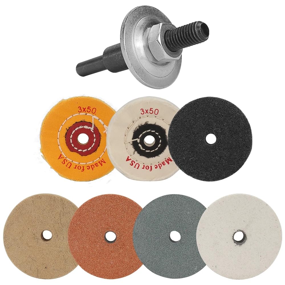 Almohadilla De Pulido Para Muela, Disco Abrasivo De Esmeril Para Amoladora De Banco De Metal, Herramienta Rotativa, 7 Uds., 75mm