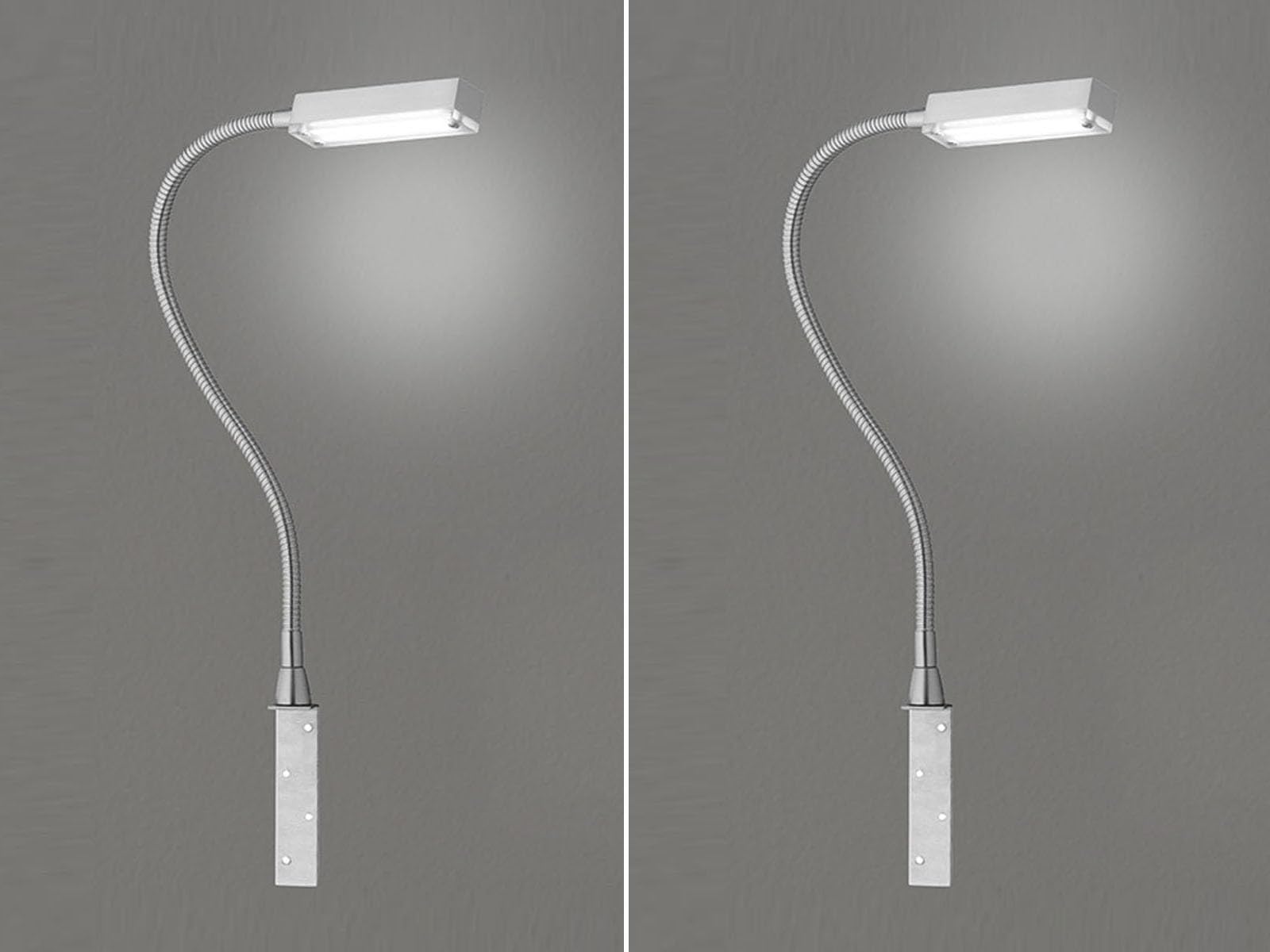 Zestaw 2 lamp LED do czytania i łóżka, do przykręcenia, możliwość ściemniania za pomocą gestów