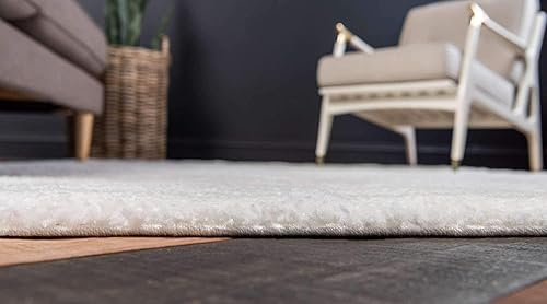 Miniatura 4 de Unique Loom Colección Solo - Alfombra Calabasas (2 pies 2 pulgadas x 3 pies 1 pulgada, rectangular, blanco nieve)