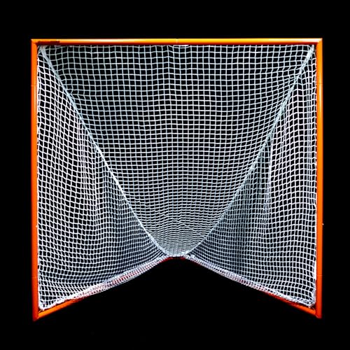 Predator Sports | Official High School Lacrosse Game Goal | with 5mm Black Net | 6 x 6 x7 Frame | 55 lbs | Weather-Resistant Galvanized Pipe | for Practice and Competition