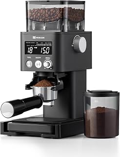 MOKKOM Coffee Grinder Electric with Scale, Conical Burr Coffee Grinder for Espresso, 31 Grind Settings, Anti-Static Coffee Bean Grinder, Grind by Weight for Espresso, Pour Over & French Press, Black