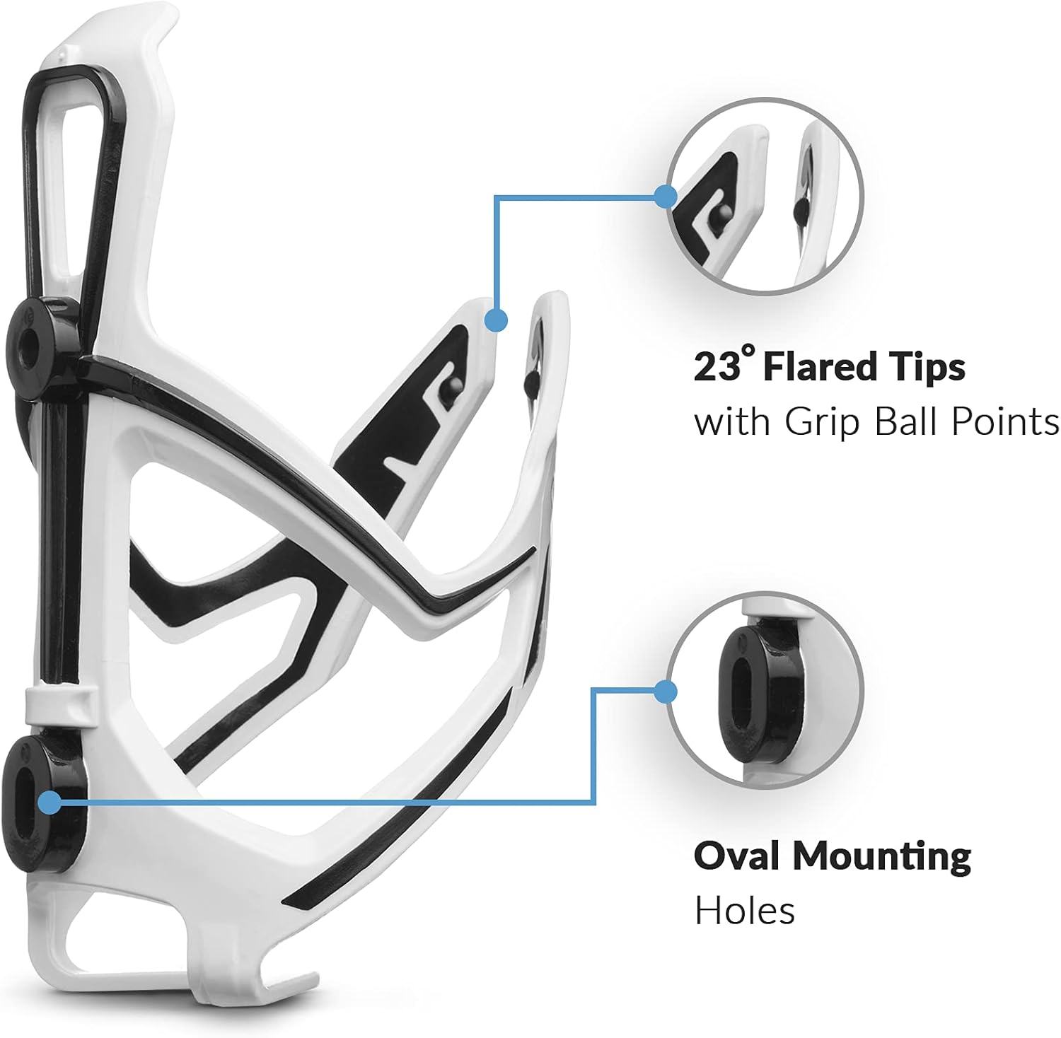 Water Buffalo Bike Water Bottle Holder | Nylon / Carbon Water Bottle Cage for Mountain & Road Bikes | Durable Bike Drink Holder Fits Most Water Bottles | Includes Wrench & Screws (White) : Sports & Outdoors