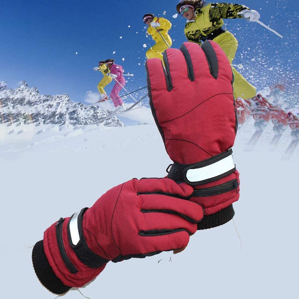 SBTXHJWCGLD Guantes térmicos eléctricos Guantes térmicos cálidos de Invierno Guantes Impermeables con batería Recargable para Senderismo Carreras de Motos Montar para Montar Ciclismo Pesca Esq