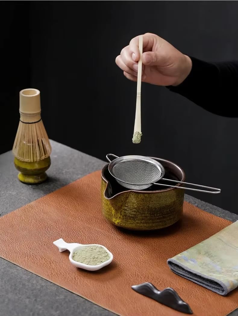 7-Piece Matcha Ceremony Set, Traditional Handmade Tea Whisk Bowl-set2