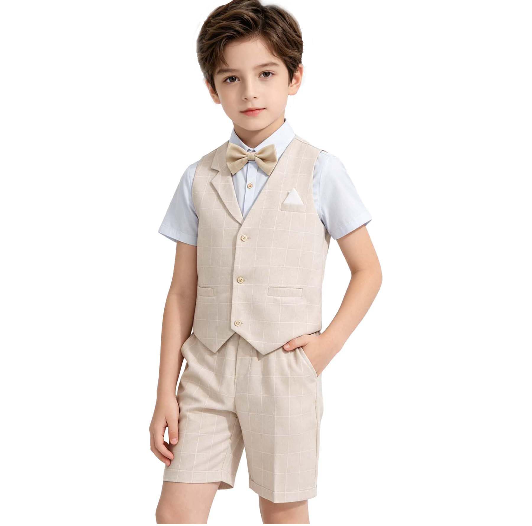 LOLANTA Summer Boys Suit Dress Clothes Kids 4Pcs Wedding Ring Bearer Outfit Global Recycled Standard Global Recycled Standard Global Recycled Standard