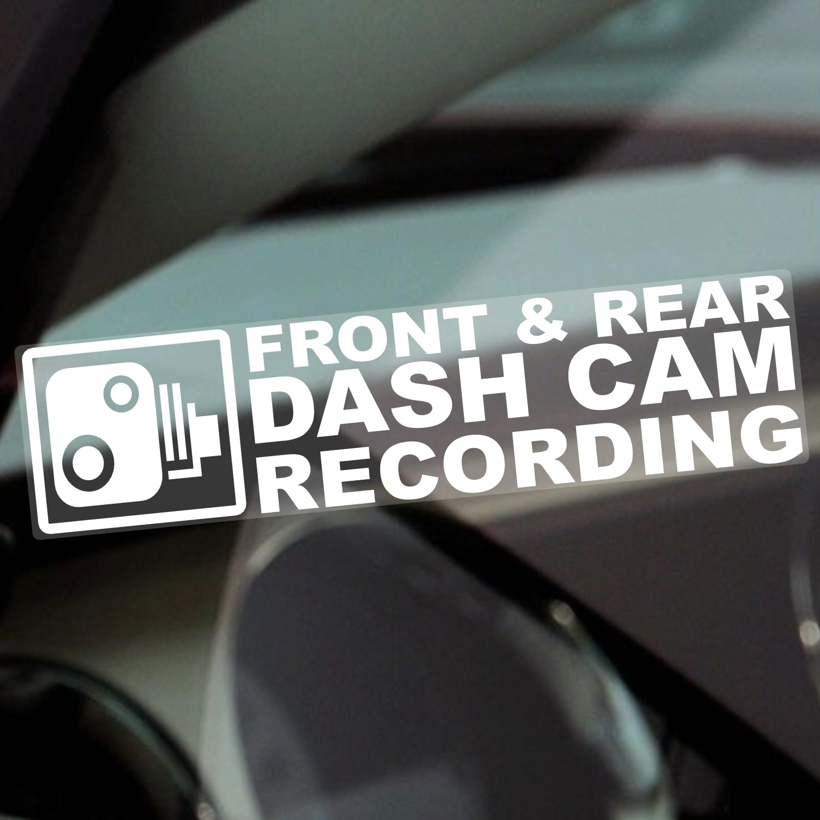 Platinum Place Uv Specialist Full Colour Inks 1 X Vc24 Sticker Front And Rear View Dash Cam Recording Sign Camera Window Bumper Cctv Decal Security Warning Label Car Taxi Hgv Bus Notice Surveillance Video 200X50mm (Inside Window To Face Outwards)