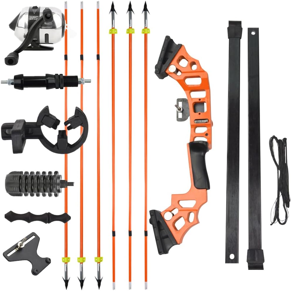 Archery Bowfishing Set 40Ibs Recurve Straight Bow Solid Fiberglas Arrows Outdoor Fishing Hunting Shooting Archery