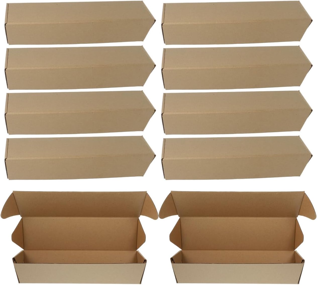 ARTIBETTER 10Pcs Triangle Mailing Tubes Kraft Paper Drawing Storage Tubes Lightweight Shipping Boxes for Artwork Posters Draft Storage 13.77X3.14X3.14In