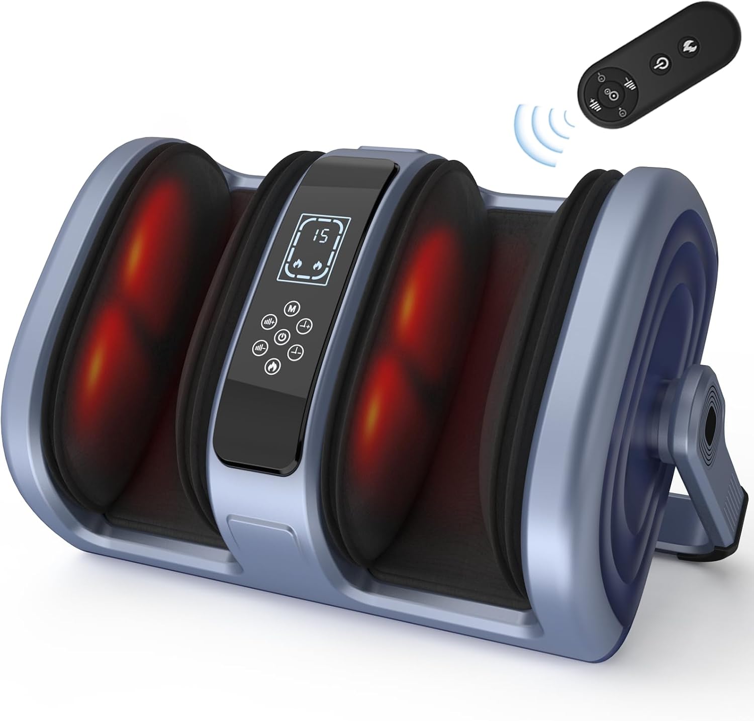 Shiatsu Foot & Calf Massager with Compression & Heating, Deep Tissue Kneading Improves Circulation, Helps Plantar Fasciitis, Massage Foot, Calf, Arms, Gift for Woman and Man, Fit Up to Feet Size 14