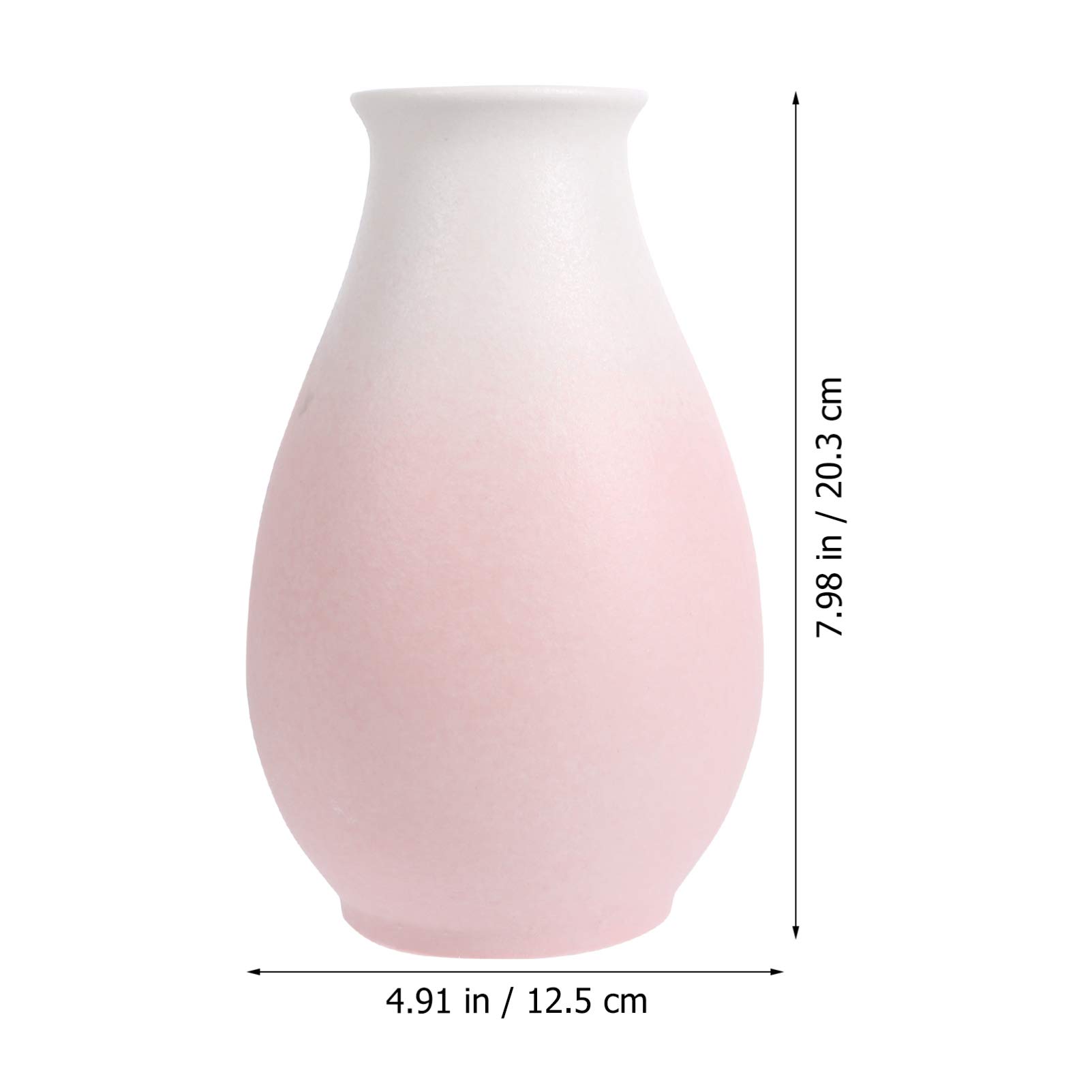 Vaso da Arredamento in Ceramica Opaca Sfumata Rosa