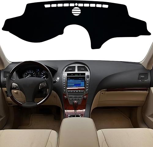 Funda para salpicadero interior compatible con Lexus ES240 ES350 Sedan 2007-2012, protector de alfombra (borde negro)