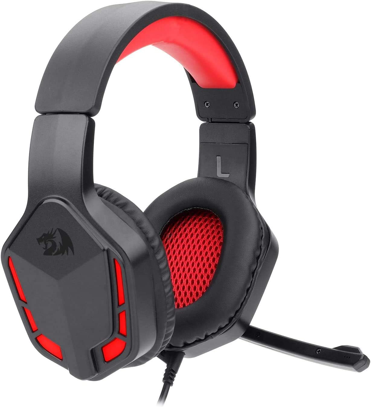 Amazon.com: Redragon H220 Themis Wired Gaming Headset, Stereo  Surround-Sound, Noise Cancelling Over-Ear Headphones with Mic, Volume  Control, Red LED Light, Compatible with PC, PS4/3, Xbox One and Nintendo  Switch : Video Games