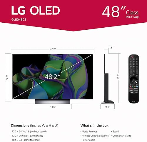 Miniatura 10 de LG Smart TV OLED48C3PUA OLED evo de 48 pulgadas de la serie C3 de 48 pulgadas - 4K alimentado por IA con Alexa incorporado