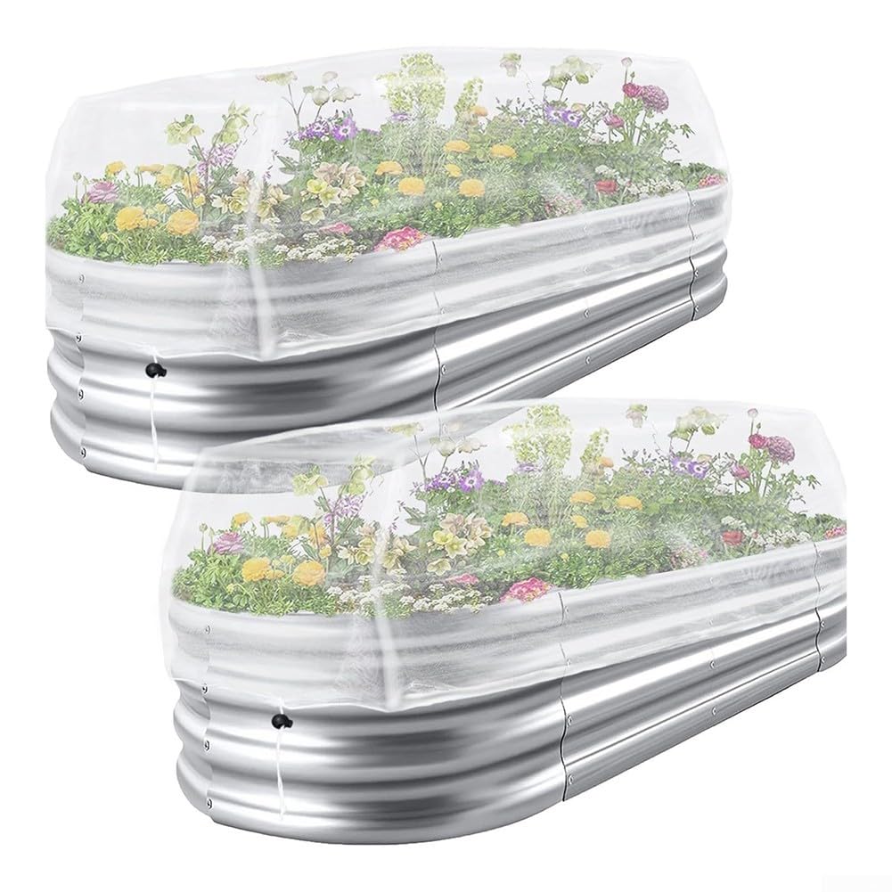 Garden Mesh Covers for Raised Beds, Rectangular Plant Mesh Covers with Drawstring, for Vegetables, Fruits, Flowers & Crops, Butterfly & Bird Protection