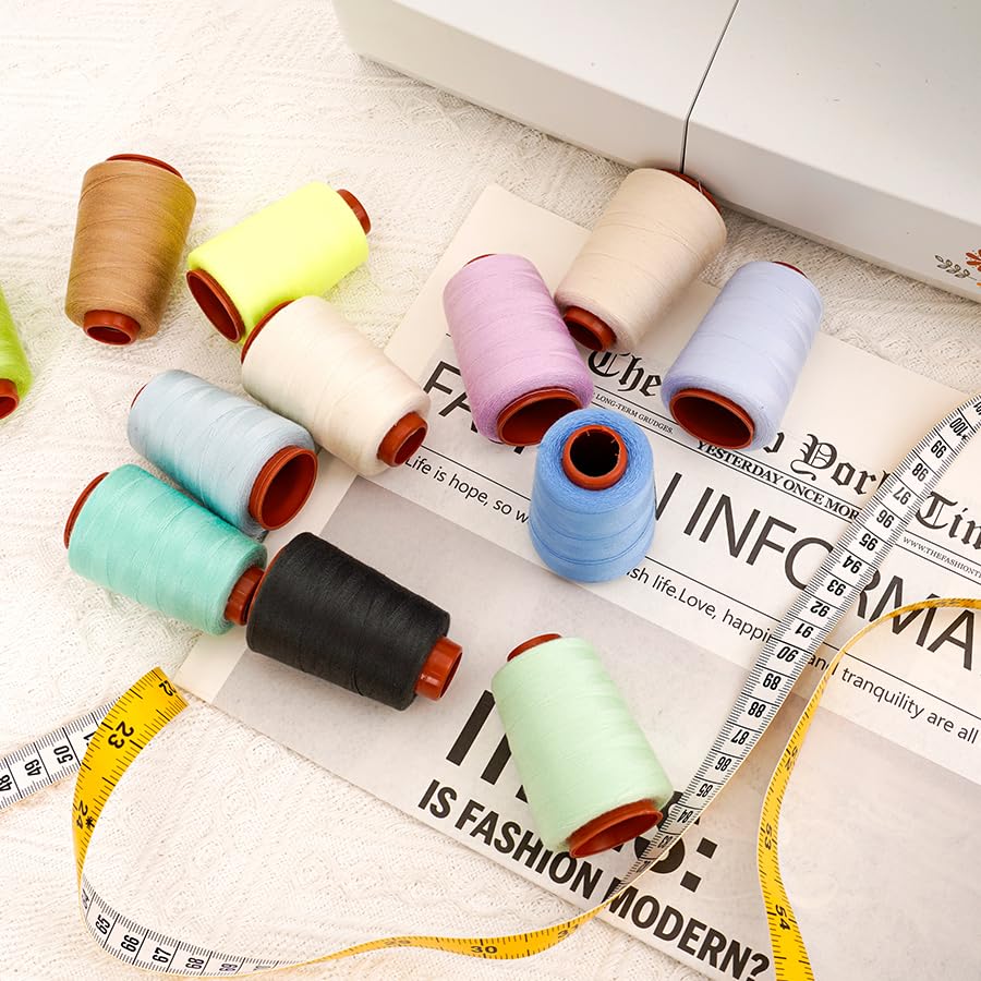 Kit de Hilos de Costura de Poliéster, 12 Colores, 800 Yardas miniatura 5