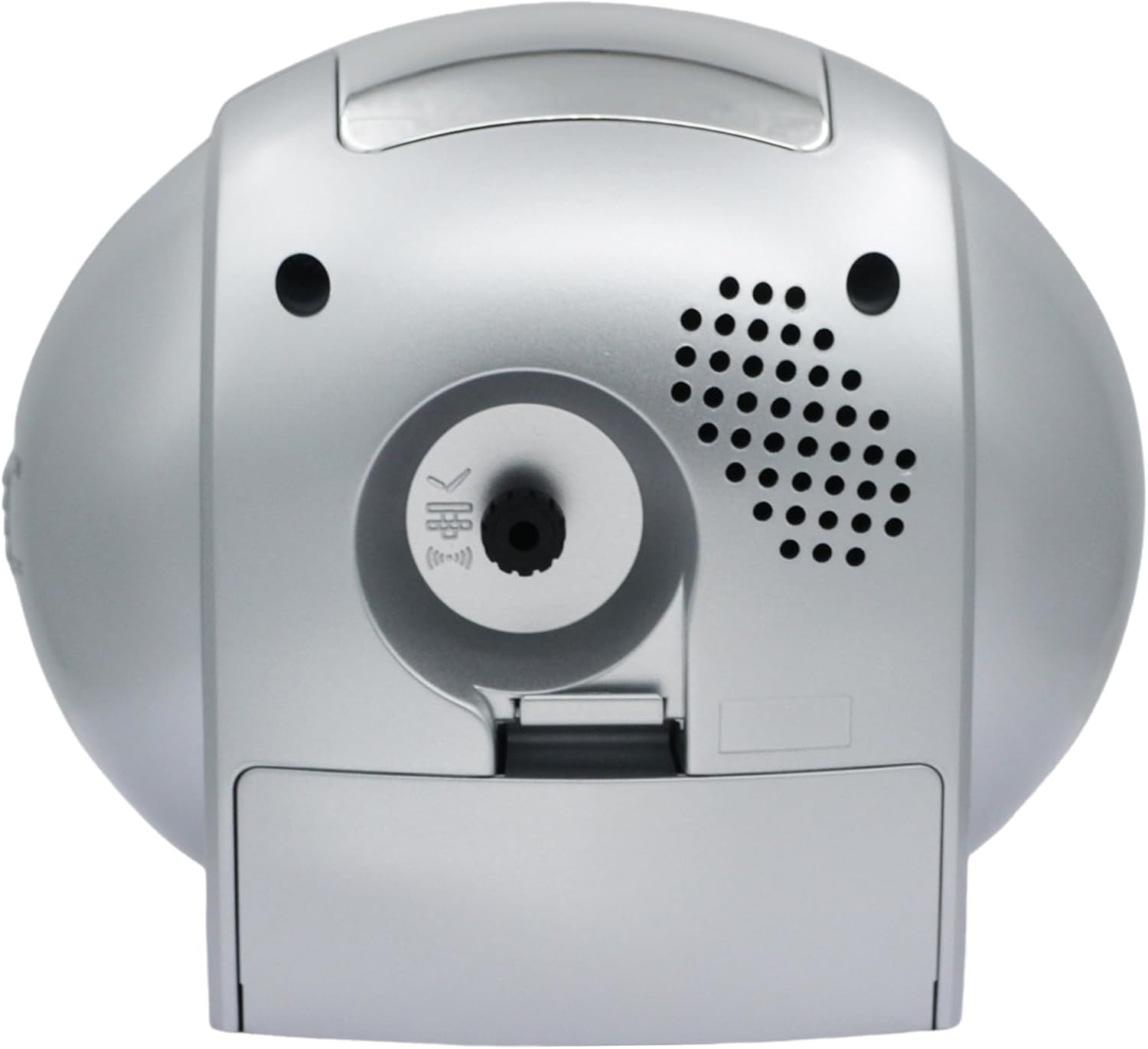 SEIKO QHK059ALH Oval Non Ticking Bedroom Alarm Clock, Silver, 4.4 x 5 Inches