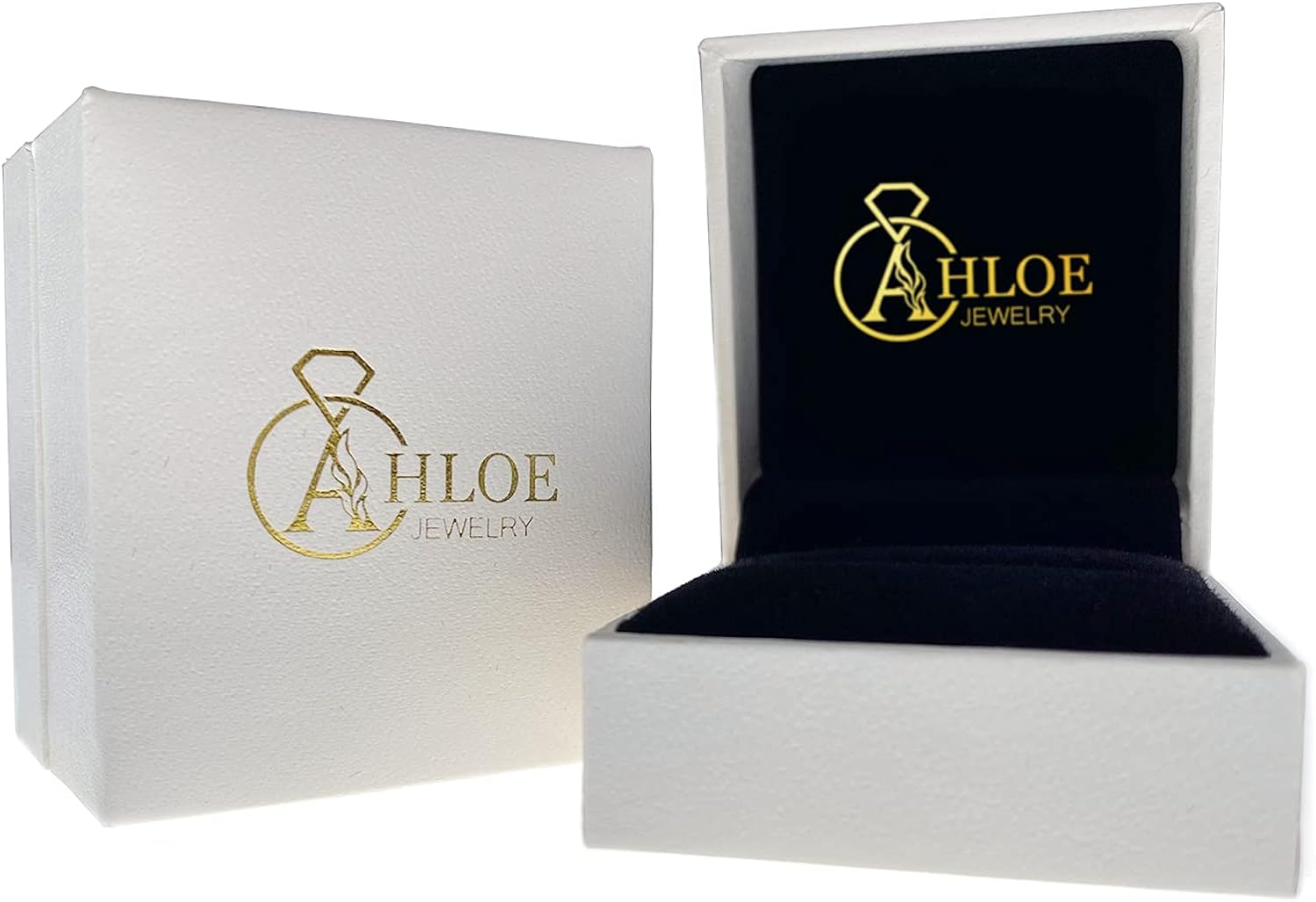 Ahloe Jewelry 3.4Ct Bridal Wedding Ring Set for Women 14k White Gold Three Stones Engagement Rings Cz Two Bands Promise Size 6-10 : Clothing, Shoes & Jewelry