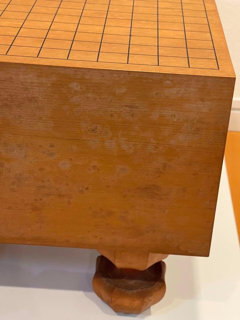 昭和レトロ【囲碁セット】脚付き囲碁盤、「懐志」製作碁笥2個、碁石 碁石不揃い 昭和レトロ【囲碁セット】脚付き囲碁盤、「懐志」製作碁笥2個、碁石 碁石