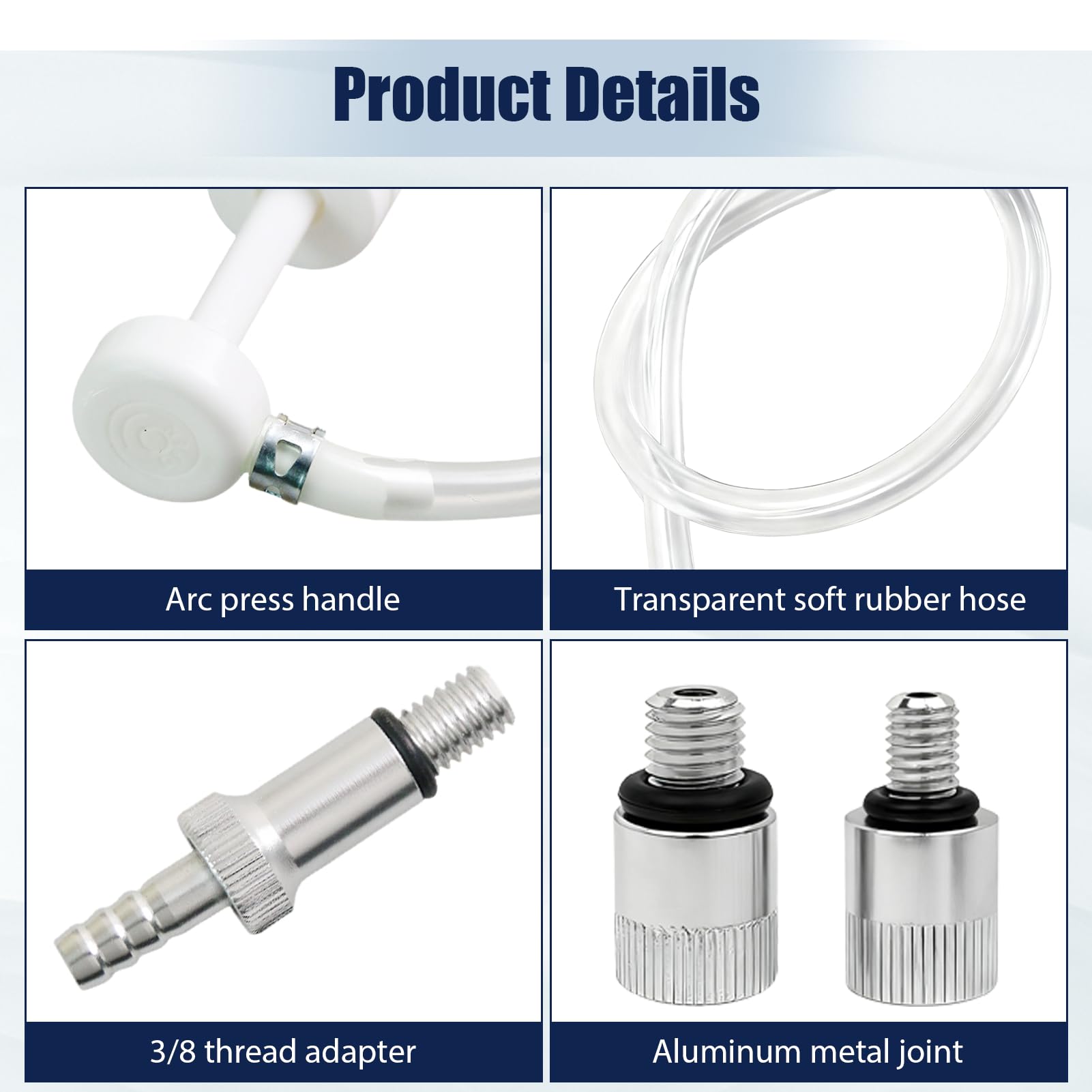 Pompa olio di trasmissione marina 8 cc per pressione - Pompa olio inferiore per unità inferiore fuoribordo con tubi lunghi/corti e 3 adattatori metallici - compatibile bottiglie Quart