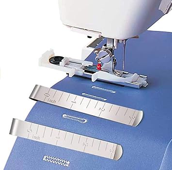 HONEYSEW Sliding Buttonhole Foot for Janome Multifunction Sewing Machine Presser Feet 753801004 with Free 3PCS Stainless Steel Fabric Hemming Clips