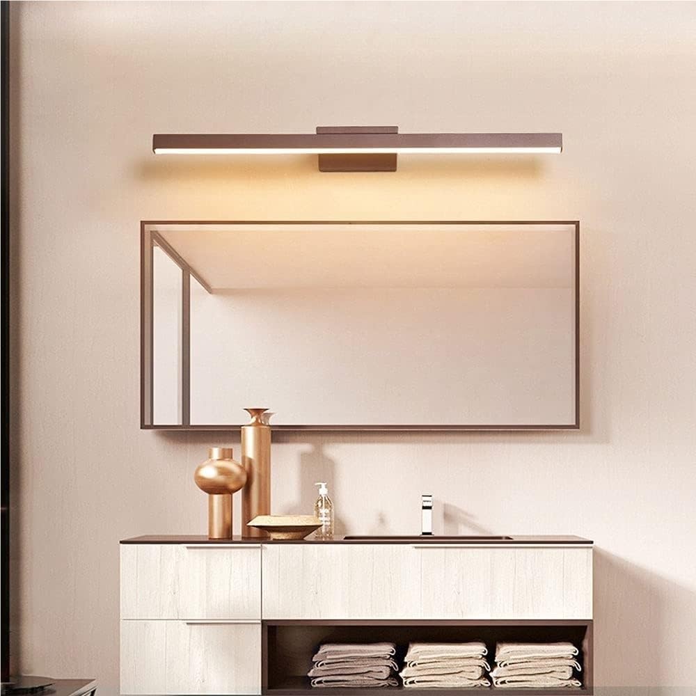 Lámpara de Pared LED con Acabado marrón, luz de tocador, Luces LED Frontales para Espejo de baño, iluminación para Armario con Espejo, iluminación para Marco de Fotos de baño (3000