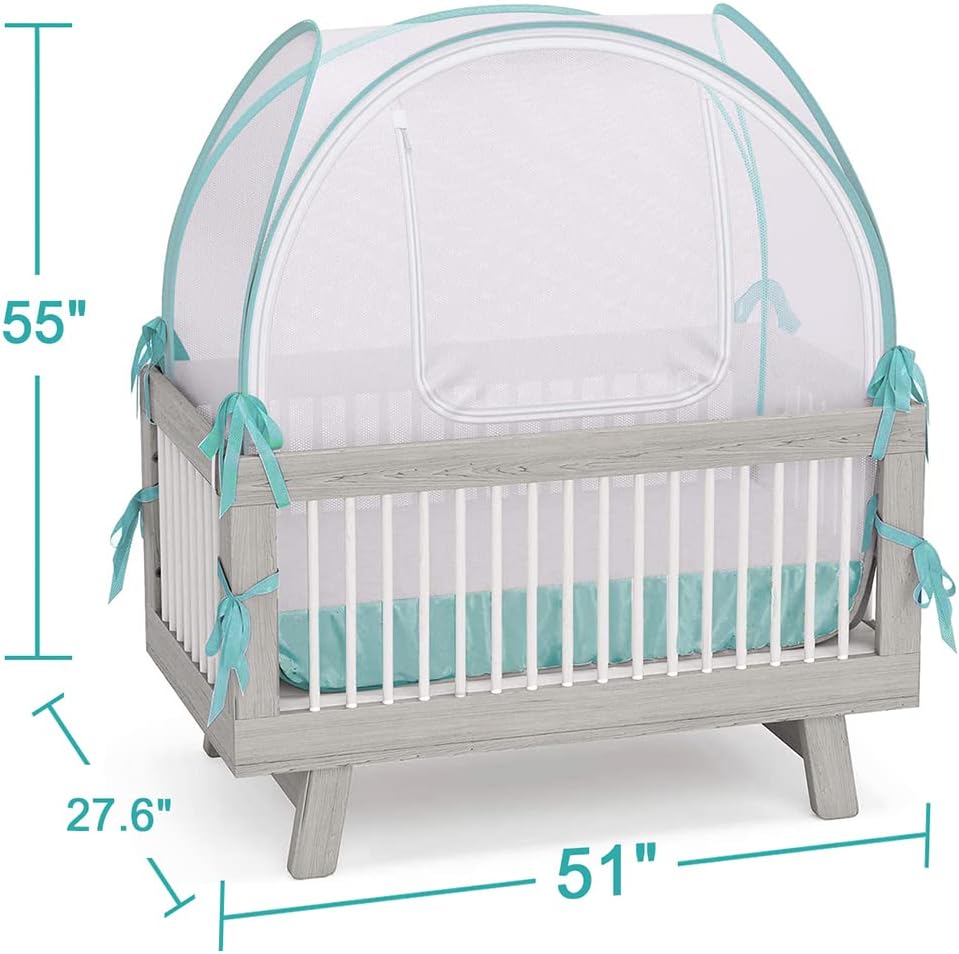 Mosquito Nets for Cribs for Babies, Pop up Baby Crib Tent to Keep Baby from Climbing Out, See-Through & Breathable Mesh Crib Net Cover to Keep Baby in, Crib Safety Netting Canopy : Baby