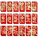 Supla 126 Pcs Chinese Red Envelopes Hong Bao Chinese Lucky Money Envelopes Red Packet Lai See Lucky Packet Cash Envelopes Red Pockets for Chinese New Year 2020 Year of The Rat Wedding Birthday