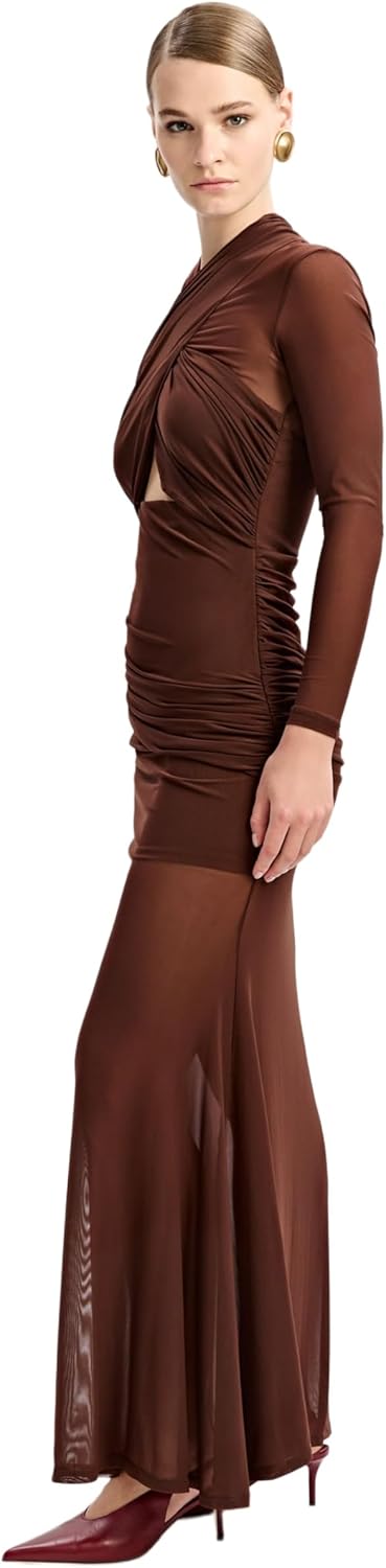 BARDOT Veria Wrap Mesh Maxi Dress - Image 5