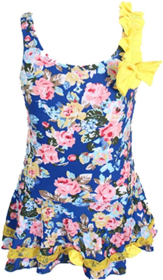 Pointss Girls’ Lovely Flowers Swimwear Princess One Piece Swimsuit Beach Bikini Suit