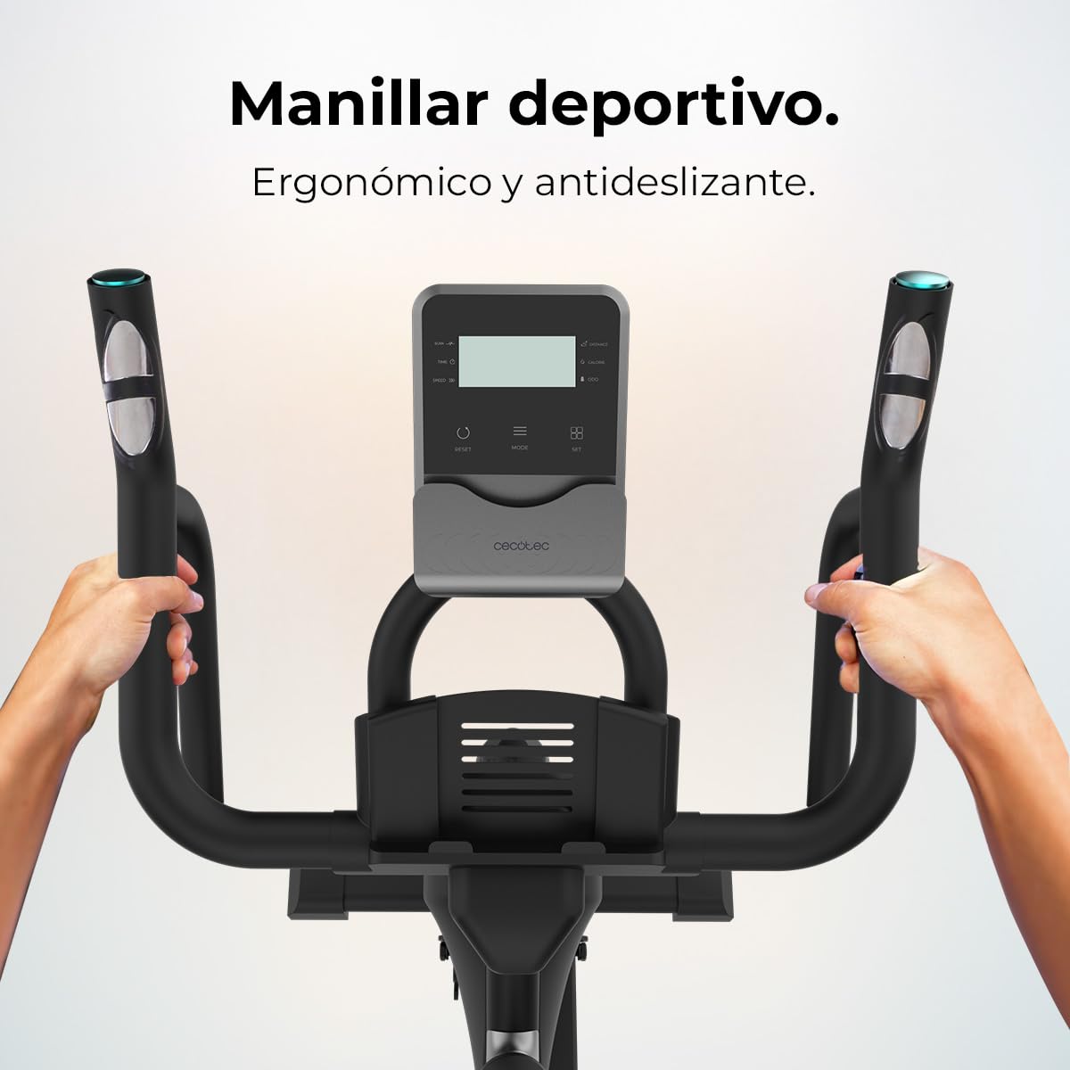 Cecotec Bicicleta Estática Indoor con Volante de Inercia de 16 a 25 Kg DrumFit Indoor 20000 Race. Pulsómetro, Pantalla LCD, Soporte Dispositivos y Botella, Manillar Deportivo, Ruedas, Sillín Ajustable