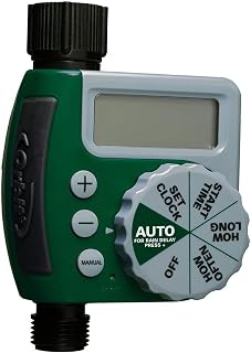 Orbit 62061Z 1-Outlet Programmable Digital Hose Faucet Timer - Automatic Watering with Rain Delay & Easy LCD Programming